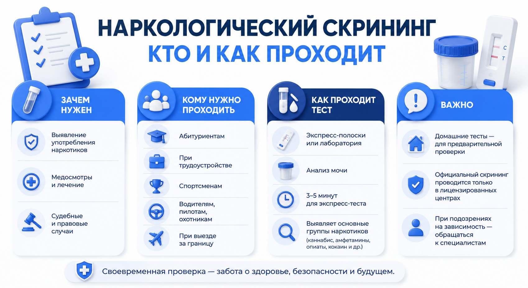 Инфографика на тему наркологического скрининга